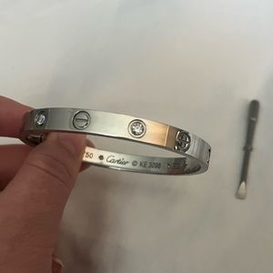 Silver-Toned Love Bracelet